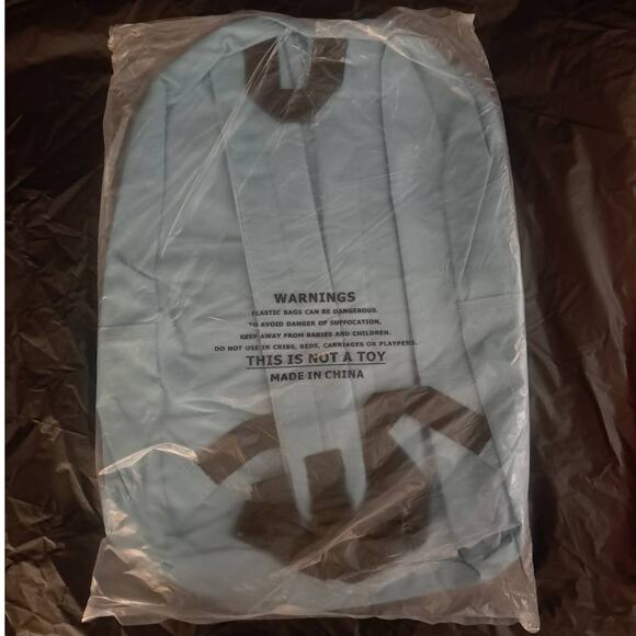 Light Blue Trailmaker 17" Zippered Backpack With Adjustable Padded Straps - Picture 6 of 6